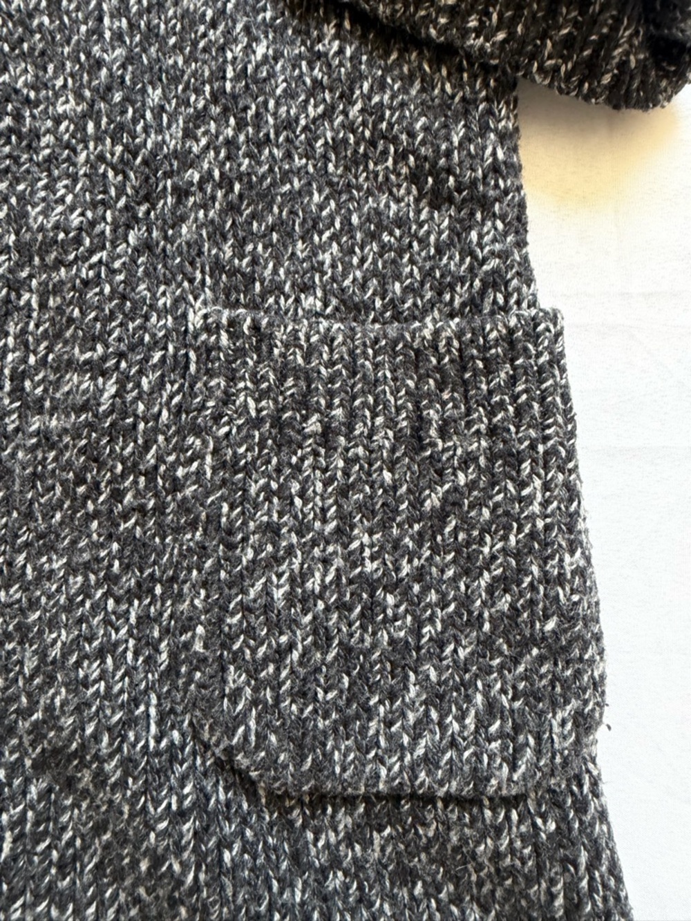Theory Marled Knit Cardigan Short Sleeve Gray Cozy Lagenlook S/P - Picture 5 of 10